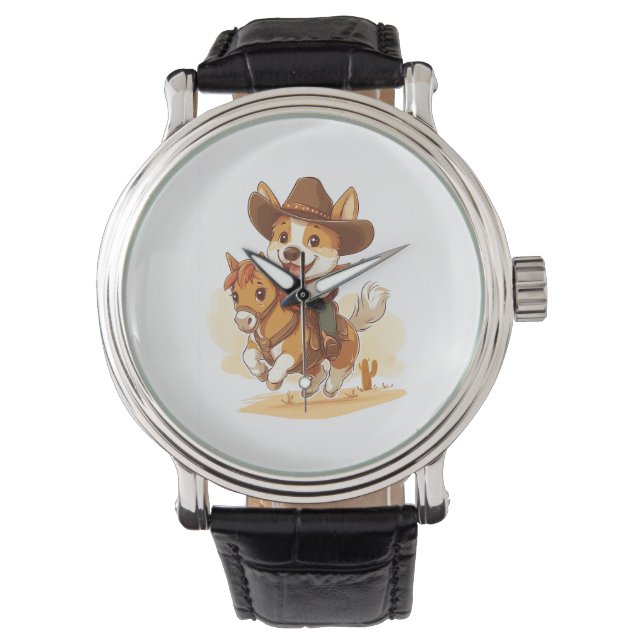 Cowboy Corgi � Western Rodeo Dog Watch (Front)
