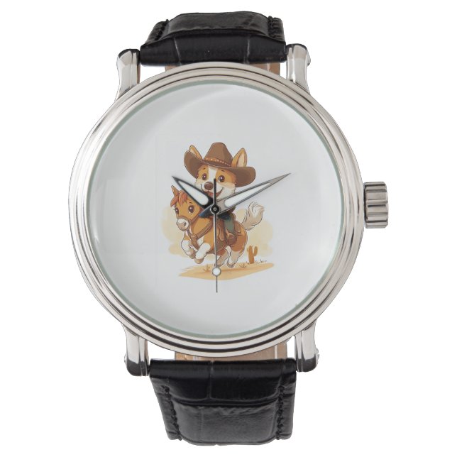Cowboy Corgi – Western Rodeo Dog Watch (Front)