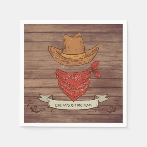 Cowboy Country Birthday Party Napkins
