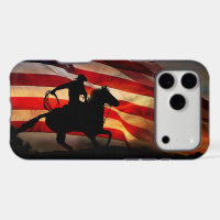 Cowboy Country Western American Flag Rodeo