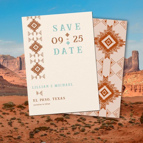Cowboy Country Western Chic Wedding Save the Date Invitation