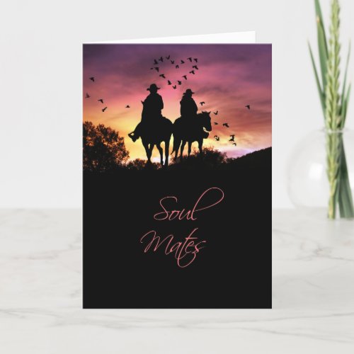 Cowboy Country Western Soul Mate I Love You Card