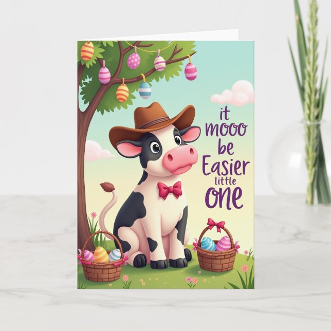 Cowboy Cow Celebration Card (Front)