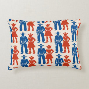 Cowboy & Cowgirl Americana Accent Pillow