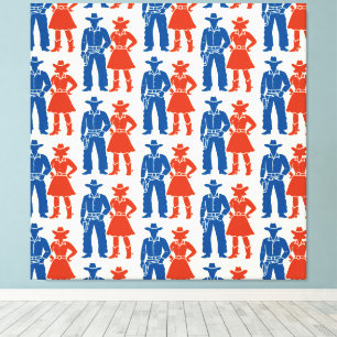 Cowboy & Cowgirl Americana Canvas Print