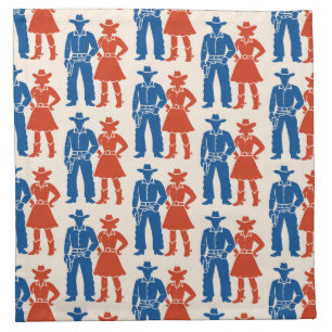 Cowboy & Cowgirl Americana Cloth Napkin