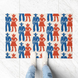 Cowboy & Cowgirl Americana Doormat