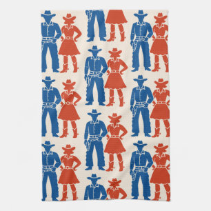 Cowboy & Cowgirl Americana Kitchen Towel
