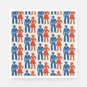 Cowboy & Cowgirl Americana Napkins