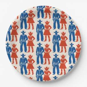 Cowboy & Cowgirl Americana Paper Plates