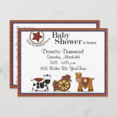 Cowboy/Cowgirl Baby Shower Invitation (Front/Back)
