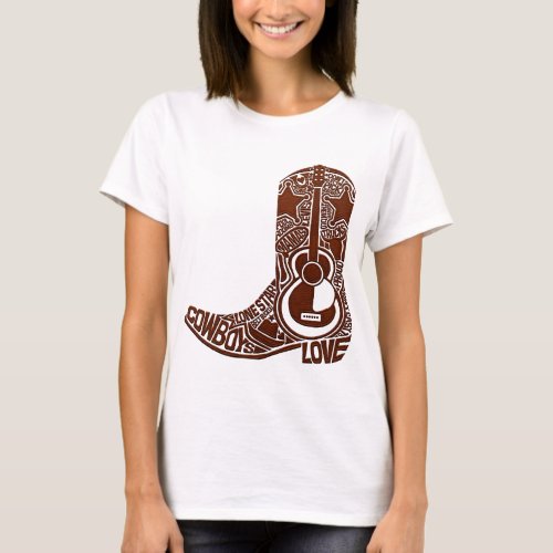 Cowboy Cowgirl Boot  T_Shirt