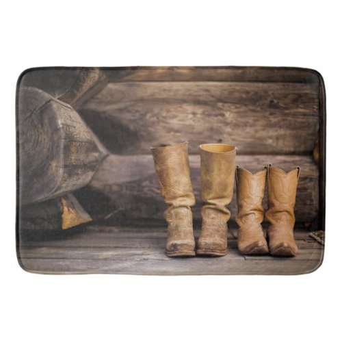 Cowboy  Cowgirl Boots Bath Mat