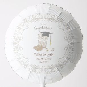 Cowboy Cowgirl Graduation Country Western Party Balloon