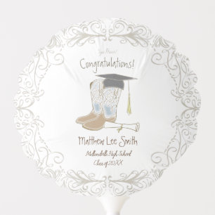 Cowboy Cowgirl Graduation Country Western Party Balloon