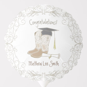 Cowboy Cowgirl Graduation Country Western Party Balloon