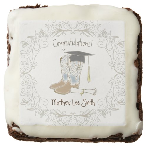 Cowboy Cowgirl Graduation Country Western Party Brownie