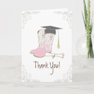 Cowboy Cowgirl Graduation Country Western Party Card