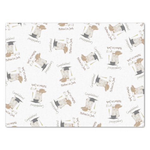 Cowboy Cowgirl Graduation Country Western Party Tissue Paper