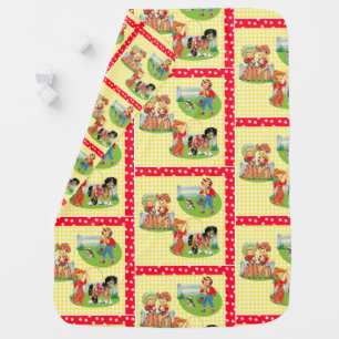 Cowboy Cowgirl Kids Western Baby Gift Blanket