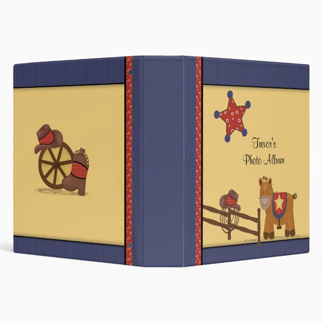 Cowboy & Cowgirl Photo Album 3 Ring Binder (Background)