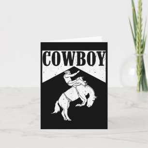 Cowboy Cowgirl Rodeo Horse Riding Country Western Card