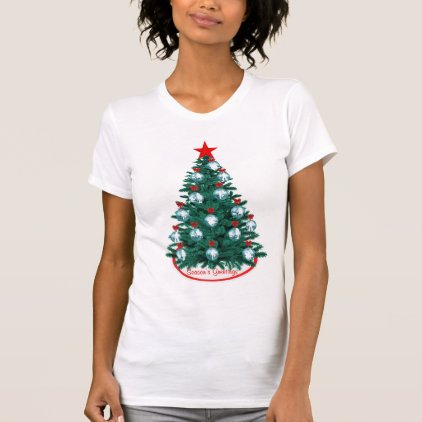 Cowboy Cowgirl Roping Christmas Tree Ornament T-Sh T-Shirt