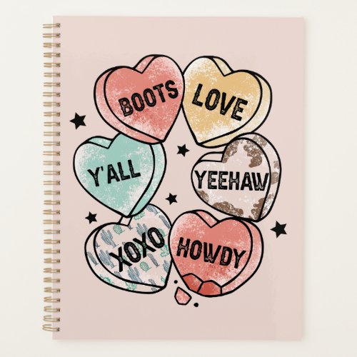 Cowboy Cowgirl Theme Hearts Planner