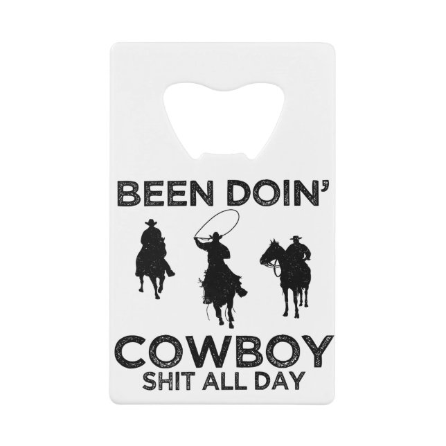 cowboy credit card bottle opener (Front)