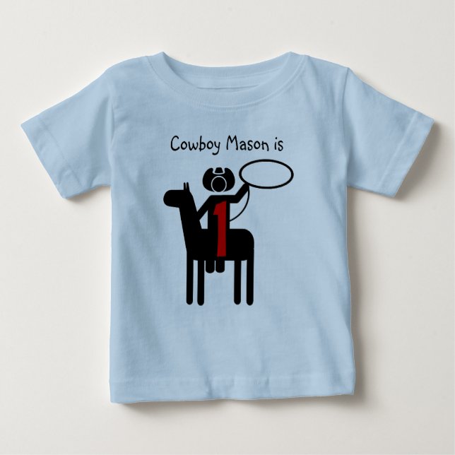 Cowboy Customizable Birthday T-shirt (Front)