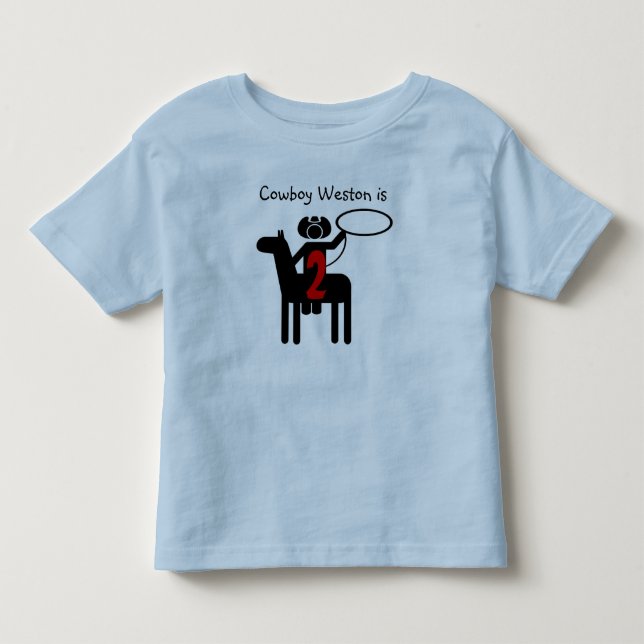 Cowboy Customizable Birthday T-shirt (Front)