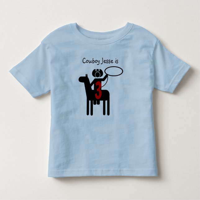 Cowboy Customizable Birthday T-shirt (Front)