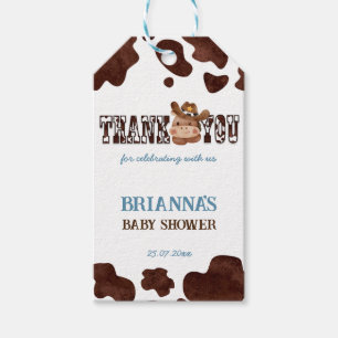 Cowboy cute baby horse western baby shower favor gift tags