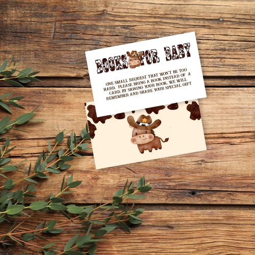 Cowboy cute baby horse western book request enclosure card