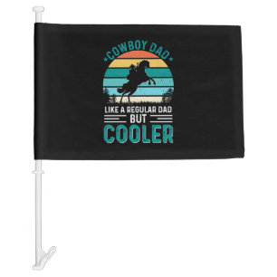 Cowboy Dad Car Flag