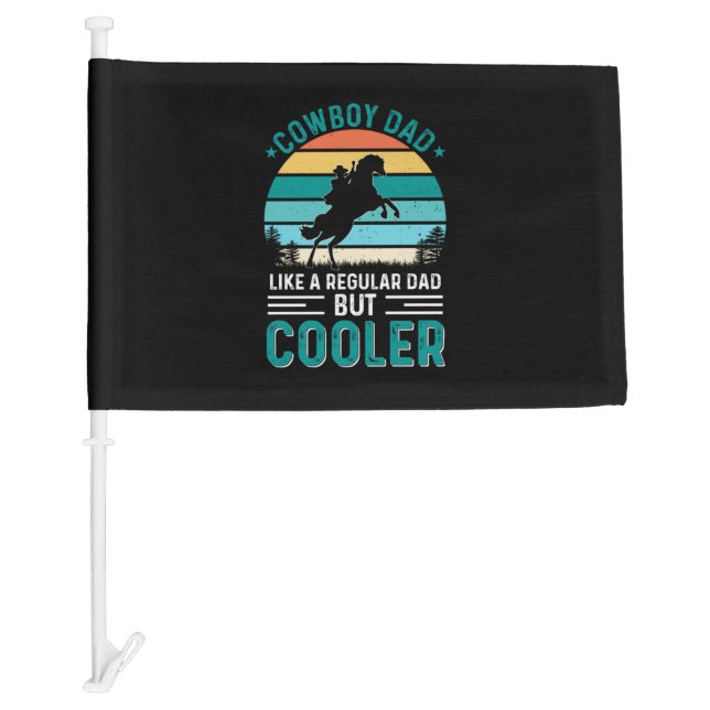 Cowboy Dad Car Flag (Front)