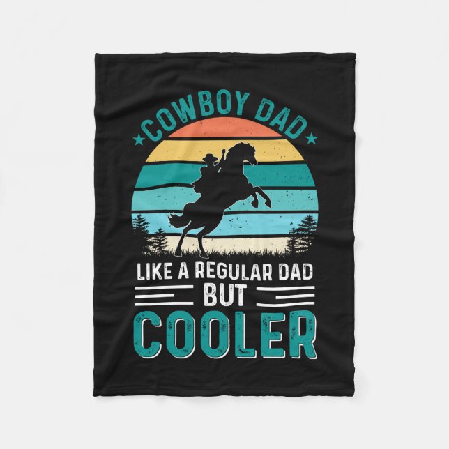 Cowboy Dad Fleece Blanket (Front)