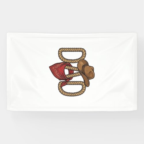 Cowboy Dad Rope Hat Bandana Vintage Engraving Desi Banner