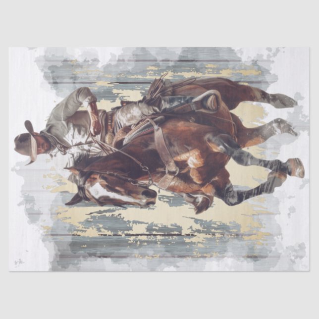 Cowboy Decoupage Tissue Paper (Front)