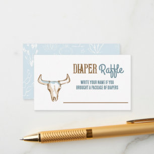 Cowboy Desert Diaper Raffle Entry Card