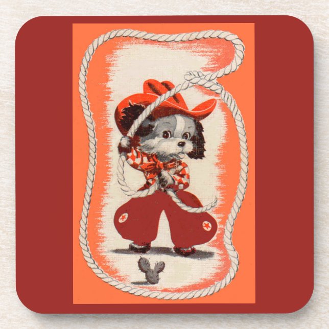 cowboy dog coaster (Front)