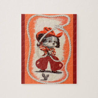 cowboy dog jigsaw puzzle