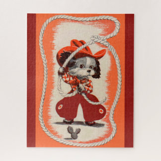cowboy dog jigsaw puzzle