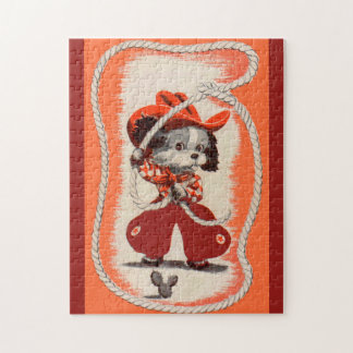 cowboy dog jigsaw puzzle