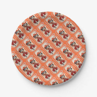 cowboy dog print paper plates