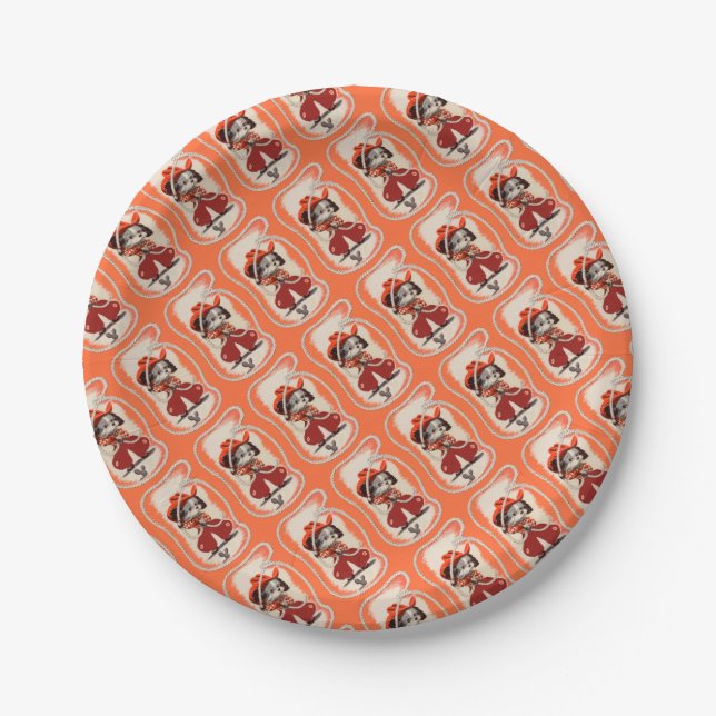 cowboy dog print paper plates (Front)
