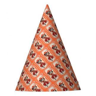 cowboy dog print party hat