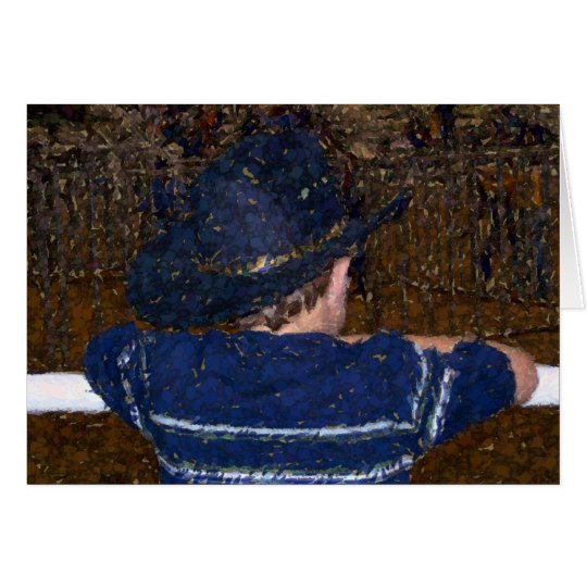 cowboy dreaming art card