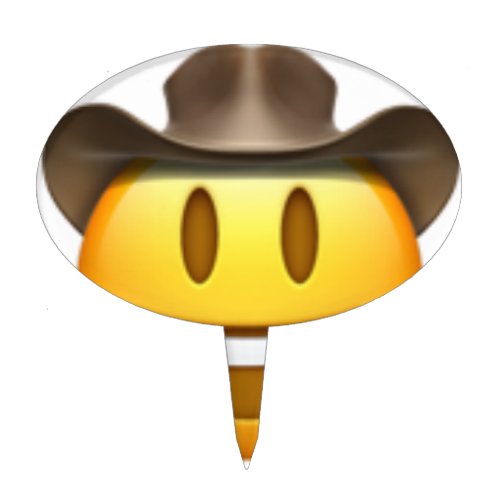 Cowboy emoji face cake topper