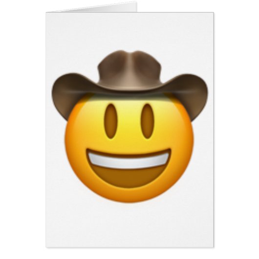 Cowboy emoji face cards (Front)